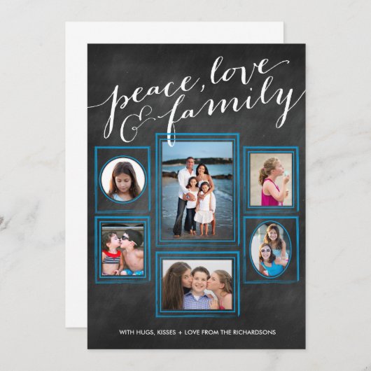 Peace, Love & Family Chalk Blauwgroen (Voorkant / Achterkant)