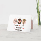 Peace Love Family Medicine Wenskaart Kaart (Achterkant)