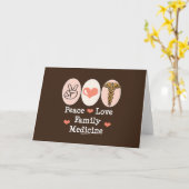 Peace Love Family Medicine Wenskaart Kaart (Gele Bloem)
