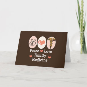 Peace Love Family Medicine Wenskaart Kaart