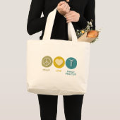 Peace Love Family Practice Grote Tote Bag (Voorkant (product))