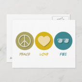 Peace Love FBI Briefkaart (Voorkant / Achterkant)