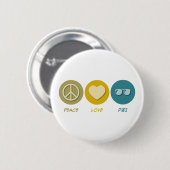 Peace Love FBI Ronde Button 5,7 Cm (Voorkant /achterkant)