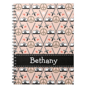 Peace Love Fence Fencing Spiral notebook Journal Notitieboek