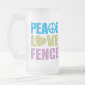 Peace Love Fence Matglas Bierpul (Links)