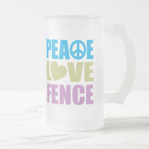 Peace Love Fence Matglas Bierpul
