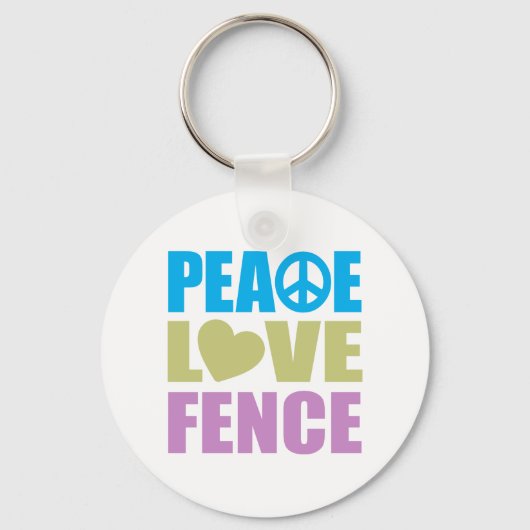 Peace Love Fence Sleutelhanger (Voorkant)