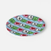 Peace Love Field Hockey Papieren Bordje (Gekanteld)