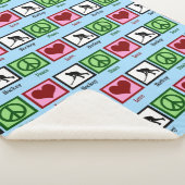 Peace Love Field Hockey Sherpa Deken (3/4)