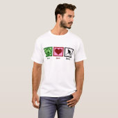 Peace Love Field Hockey T-shirt (Voorkant volledig)