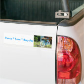 Peace Love Fietsen Bumpersticker (Op Truck)