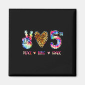 Peace Love Fifth Grade Squad Back To School Gift  Magneet (Voorkant)