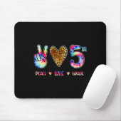 Peace Love Fifth Grade Squad Back To School Gift Muismat (Met muis)