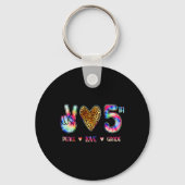 Peace Love Fifth Grade Squad Back To School Gift  Sleutelhanger (Voorkant)