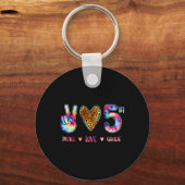 Peace Love Fifth Grade Squad Back To School Gift Sleutelhanger (Voorkant)