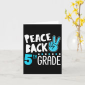 Peace Love Fifth Grade Squad Terug naar school Kaart (Gele Bloem)