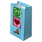 Peace Love Figuur Skateeg Schaatsen Klein Cadeauzakje (Achterkant Gekanteld)