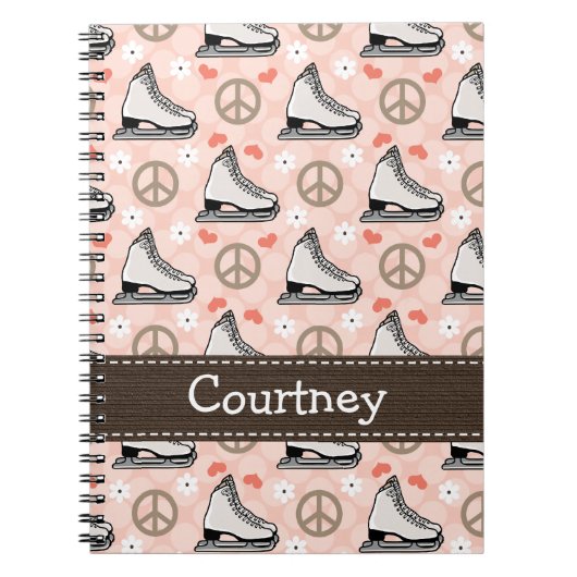 Peace Love Figuur Skiral notebook Journal Notitieboek (Voorkant)