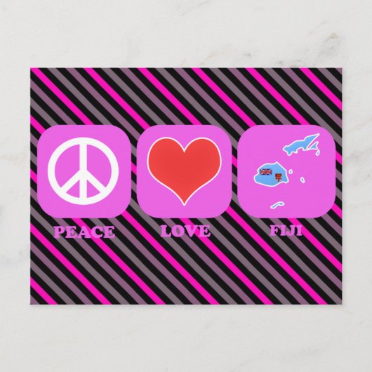 Peace Love Fiji Briefkaart (Voorkant)
