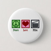 Peace Love Film Ronde Button 5,7 Cm (Voorkant)