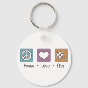 Peace Love Film Sleutelhanger