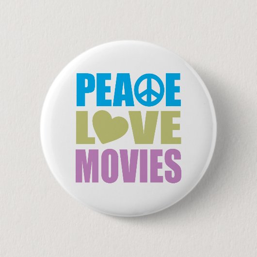 Peace Love Films Ronde Button 5,7 Cm (Voorkant)
