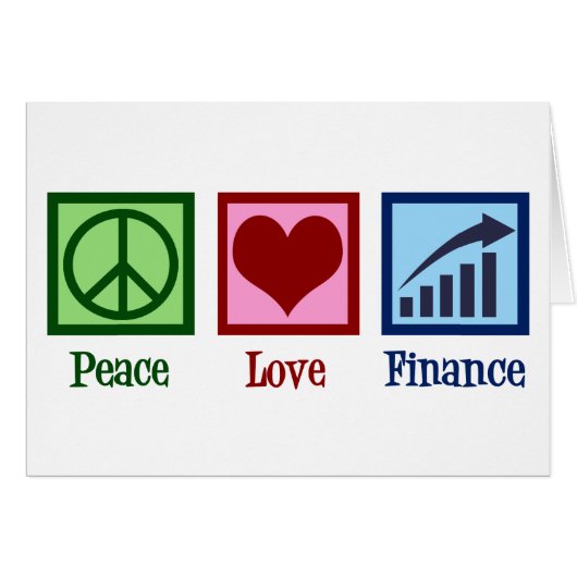 Peace Love Finance Financial Advisor Holiday Card (Voorkant Horizontaal)