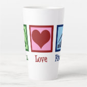 Peace Love Finance Latte Mok (Voorkant)