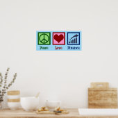 Peace Love Finance Poster (Keuken)