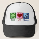 Peace Love Finance Trucker Pet<br><div class="desc">Peace Love Finance. Een coole financiële adviseur of planner cadeau voor een bankier of geldmanager die met bankcliënten samenwerkt om hun activa en financiën te beheren. Kute design voor financiële planningsbankiers in publieke,  zakelijke of persoonlijke financiering.</div>