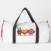 Peace Love Firefighter Fiancé Life Plunjezak (Voorkant)