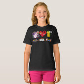 Peace Love First Grade Squad Back to School T-shirt (Voorkant volledig)