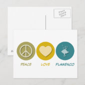 Peace Love Flamenco Briefkaart (Voorkant / Achterkant)