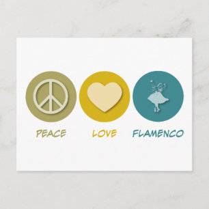 Peace Love Flamenco Briefkaart