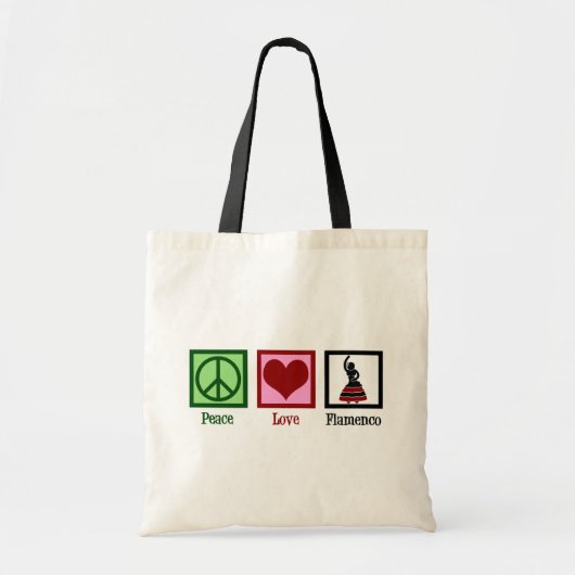 Peace Love Flamenco Dancing Tote Bag (Voorkant)