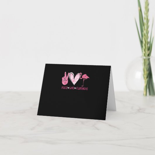 Peace Love Flamingo | Flamingo Lover Bedankkaart (Voorkant)