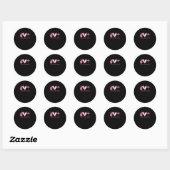 Peace Love Flamingo | Flamingo Lover Ronde Sticker (Vel)