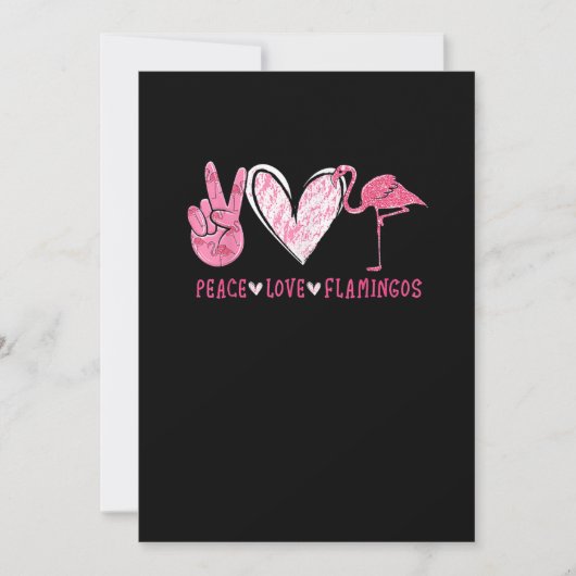 Peace Love Flamingo | Flamingo Lover Save The Date (Voorkant)