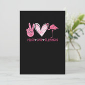 Peace Love Flamingo | Flamingo Lover Save The Date (Staand voorkant)
