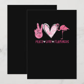Peace Love Flamingo | Flamingo Lover Save The Date (Voorkant / Achterkant)