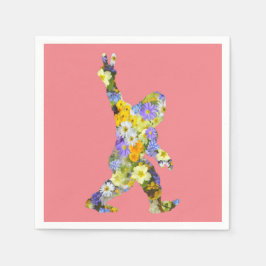 Peace Love Floral Bigfoot Servet