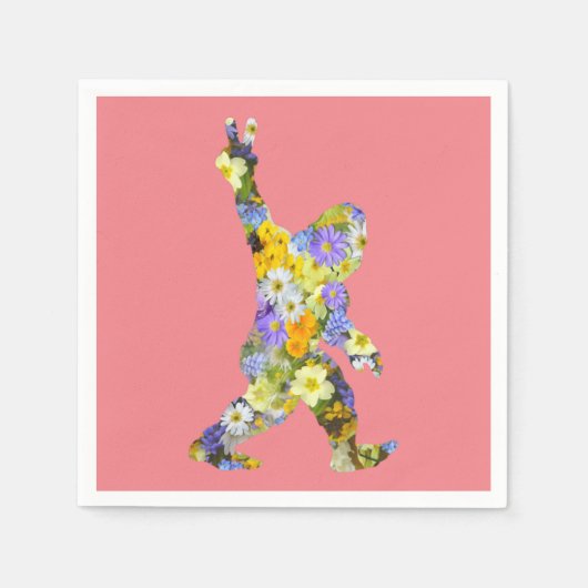 Peace Love Floral Bigfoot Servet (Voorkant)