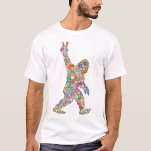 Peace Love Floral Bigfoot T-shirt