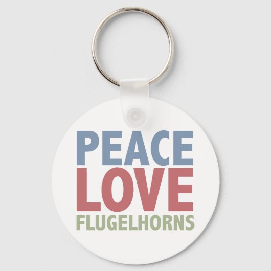 Peace Love Flugelhorns Sleutelhanger (Voorkant)