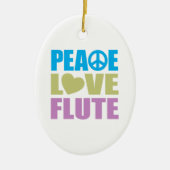 Peace Love Flute Keramisch Ornament (Voorkant)