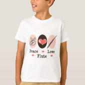 Peace Love Flute Kinder T-shirt (Voorkant)