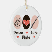 Peace Love Flute Ornament (Rechts)