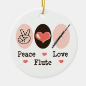 Peace Love Flute Ornament (Voorkant)