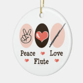 Peace Love Flute Ornament (Links)