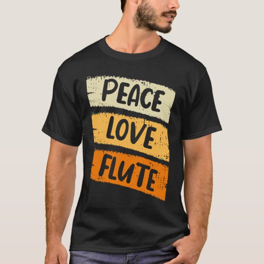 Peace Love Flute T-shirt (Voorkant)